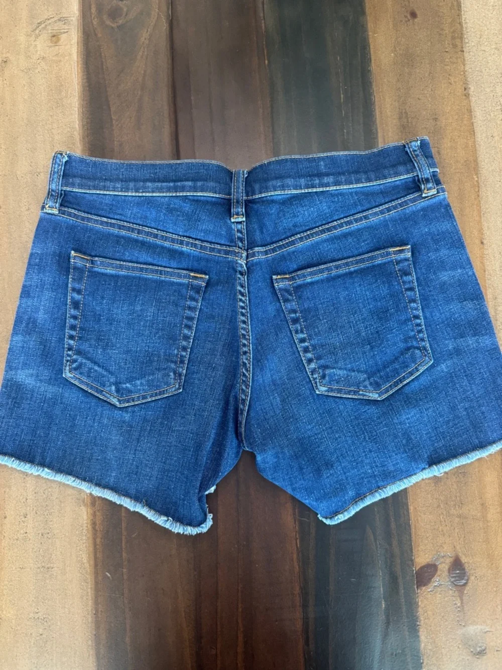 J.Crew Indigo Denim Raw Hem Denim Shorts Size 26